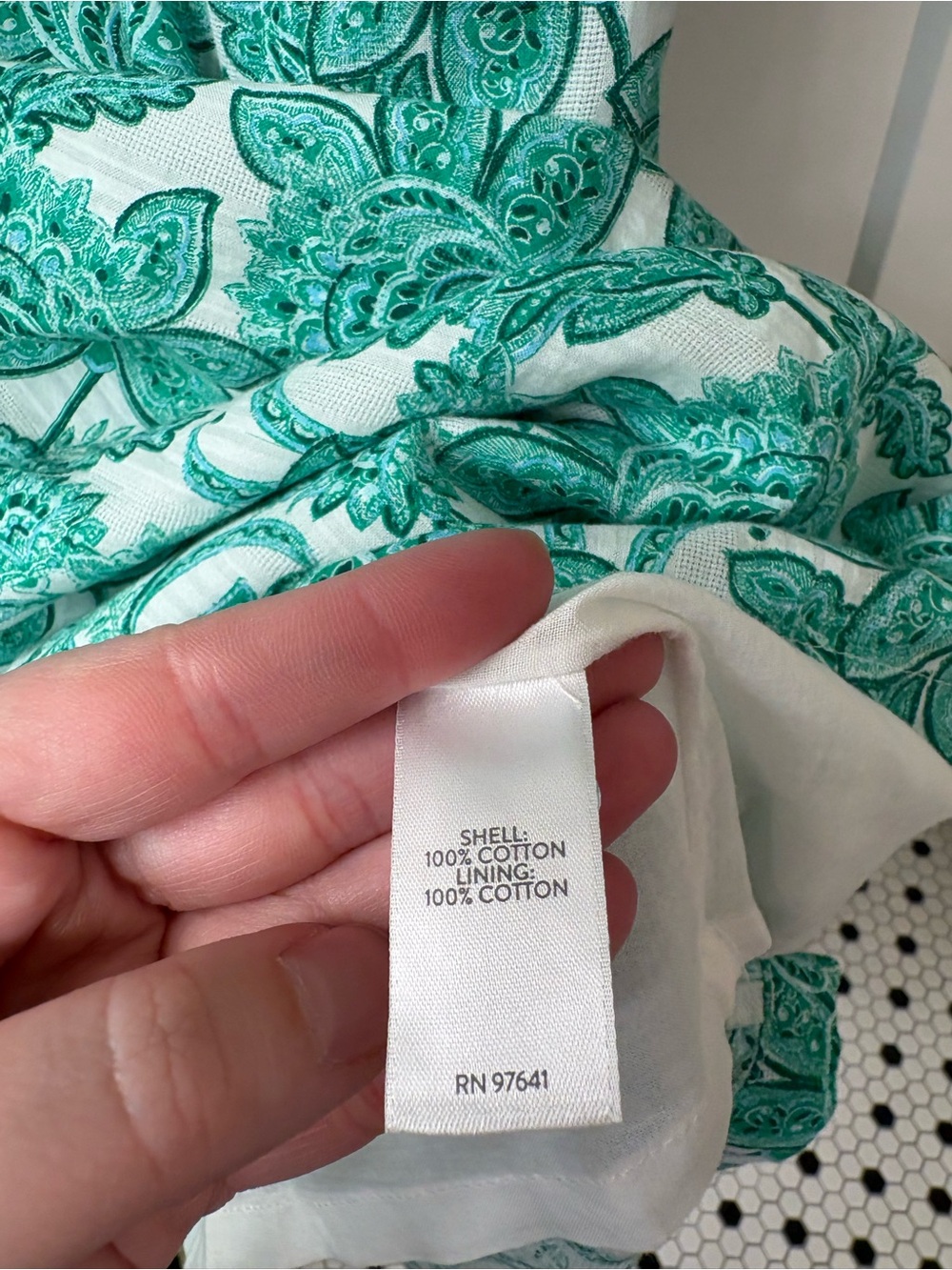 NWT J.JILL PETITE TURQUOISE FLORAL PRINT V-NECK DRESS SZ SP - Picture 6 of 6